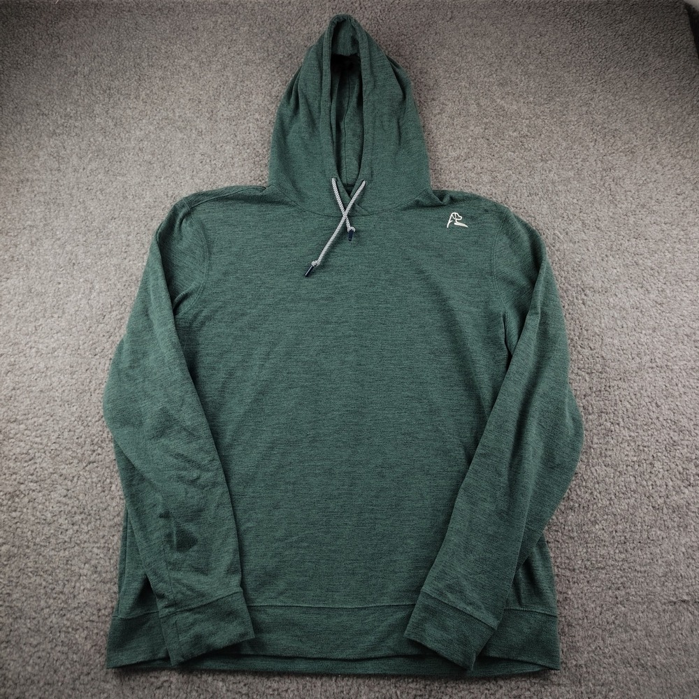 Rhoback Hesi Performance Hoodie Mens Large Pullover Green  Activewear